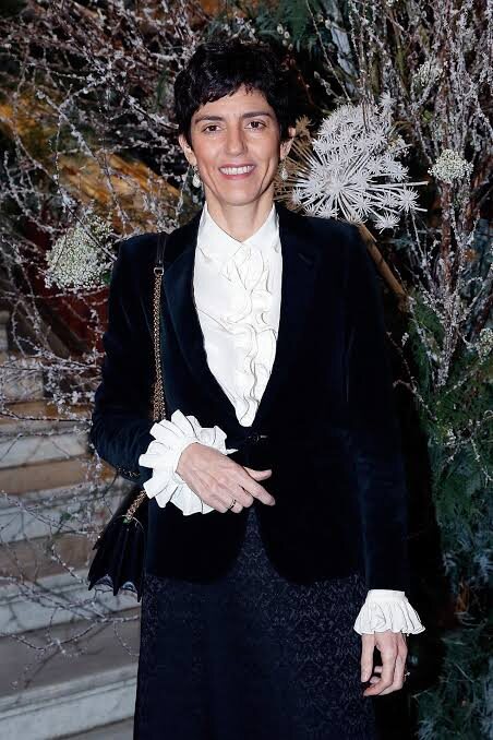 Francesca Bellettini photographed standing at a public engagement